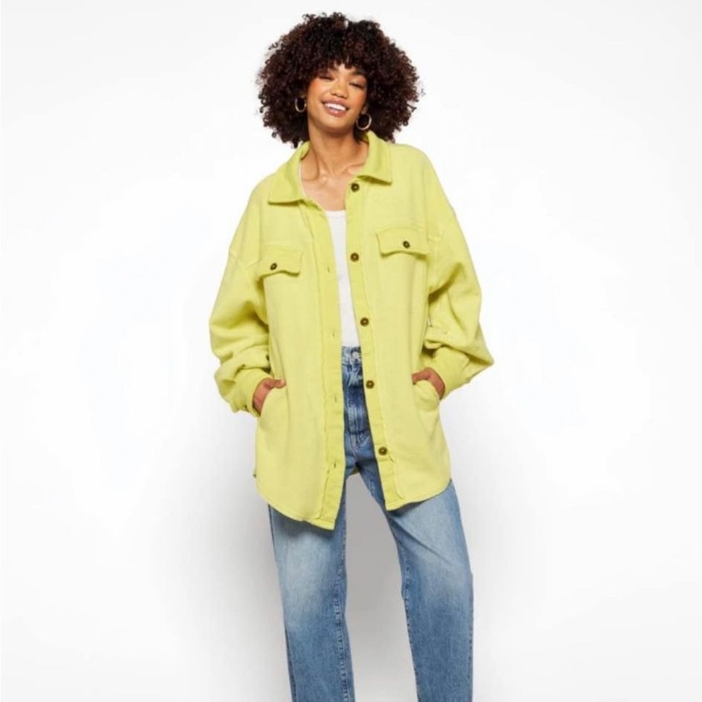 Free people Ruby jacket size M lemon lime